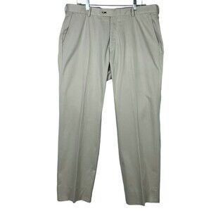 Henry Sage Chino Pants Men's The Ultimate Khaki Casual 38x30 Tan Pima Cotton